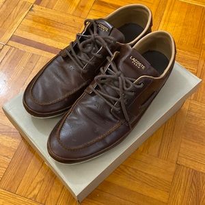 Lacoste Marina 119 brown leather shoes